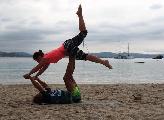 Acroyoga in der Cala Corsara